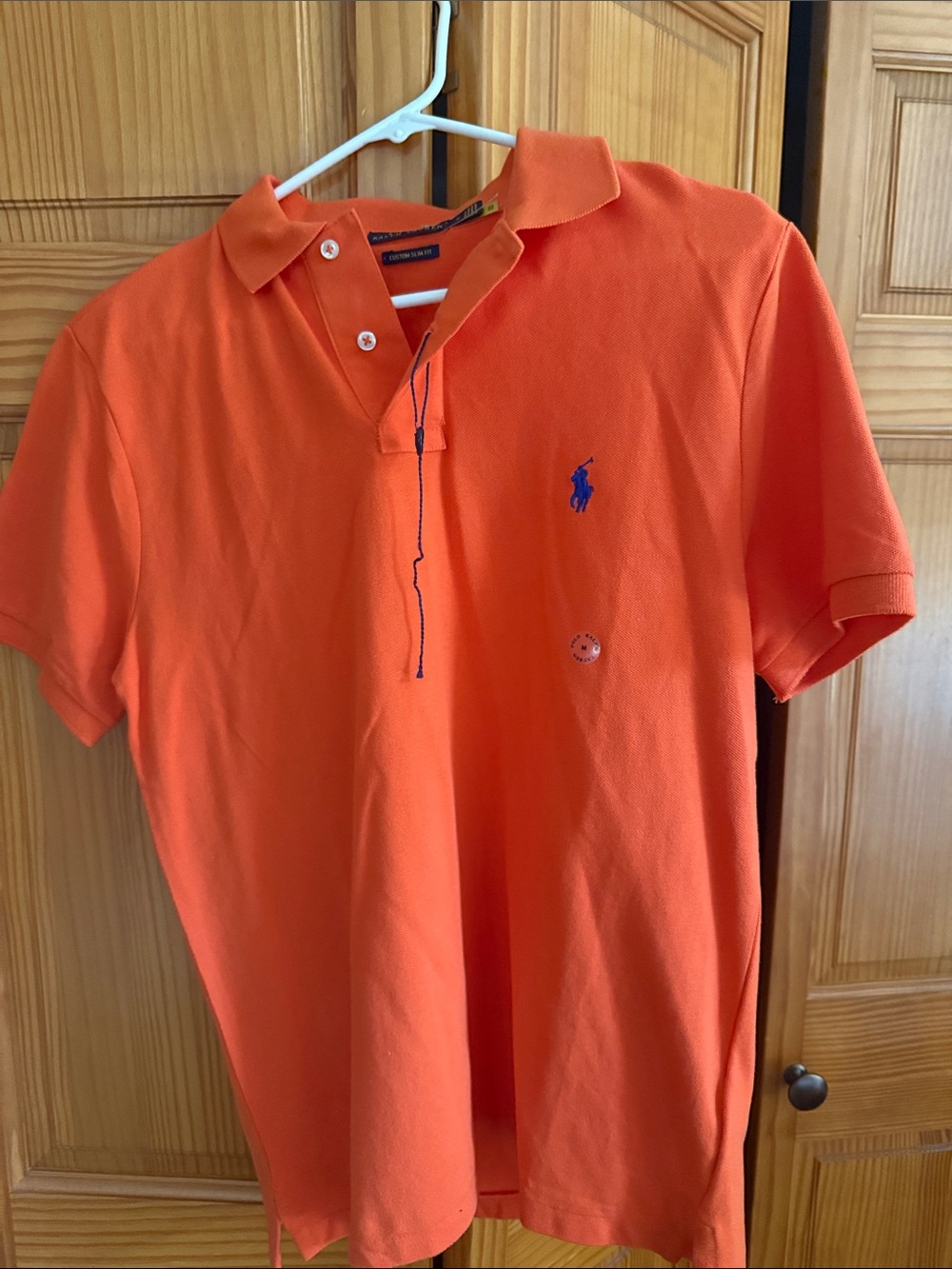 Ralph Lauren Orange Polo with Blue Pony